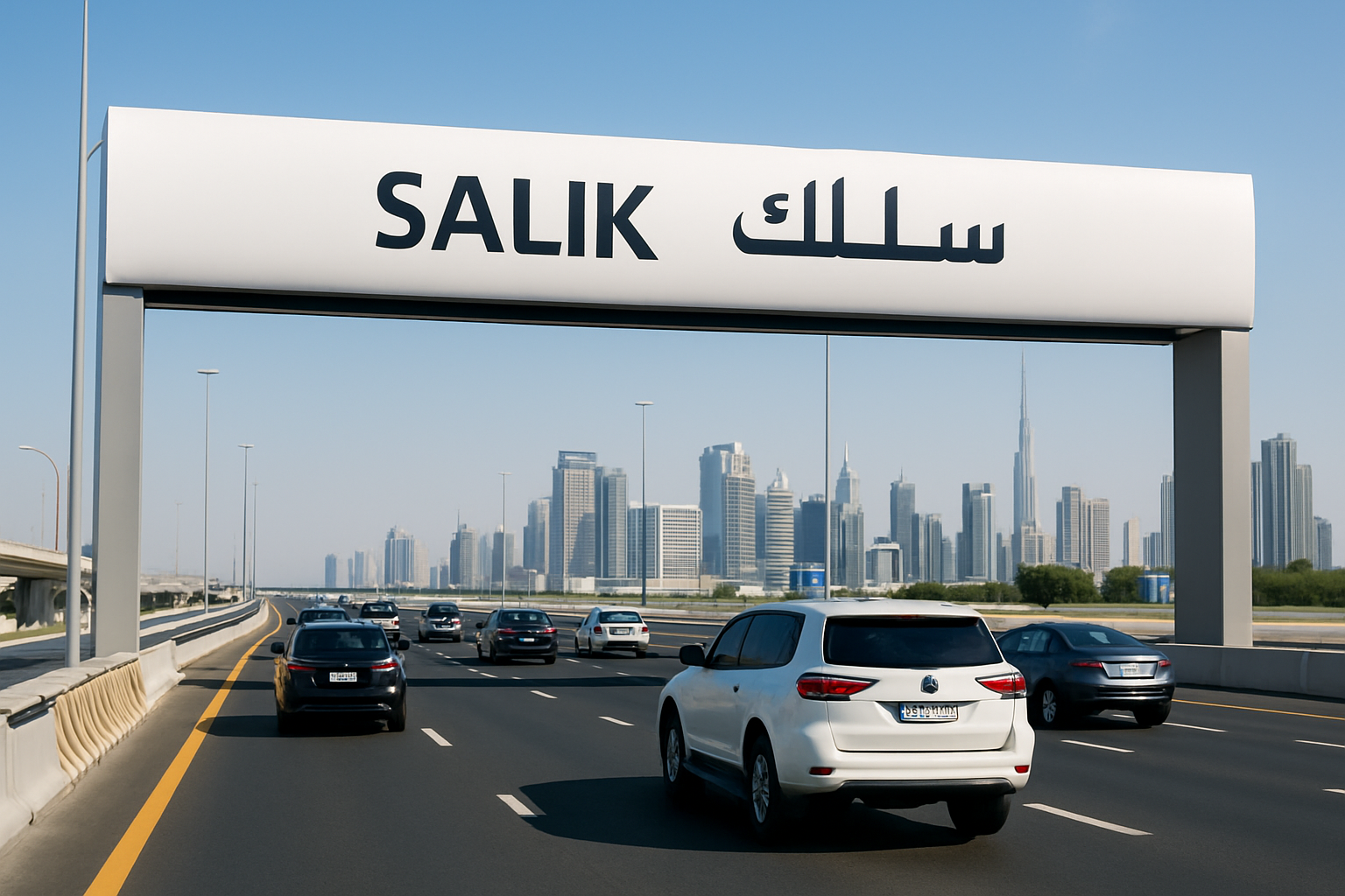 Salik toll gate in Dubai